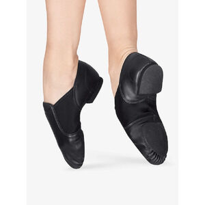 Dance Jazz Shoes Capezio EJ2C Black 1M Big Kid Side Elastic Slip On Split Sole